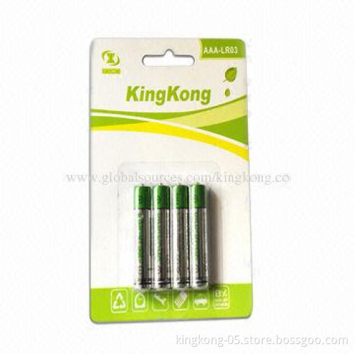 Hot-sale Alkaline Batteries, 1.5V, 800mAh Standard Capacity